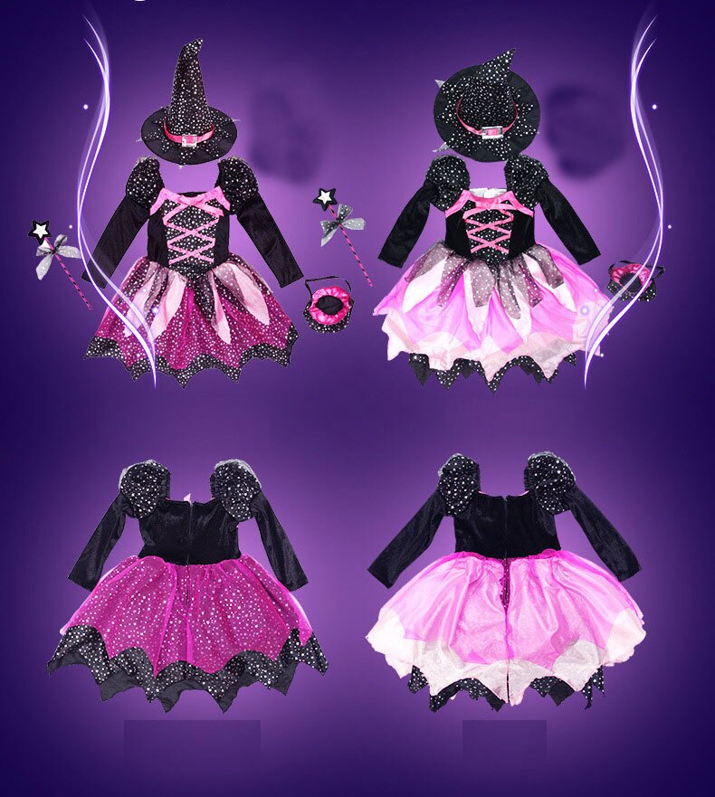 LED Glow Light Witch Costume
