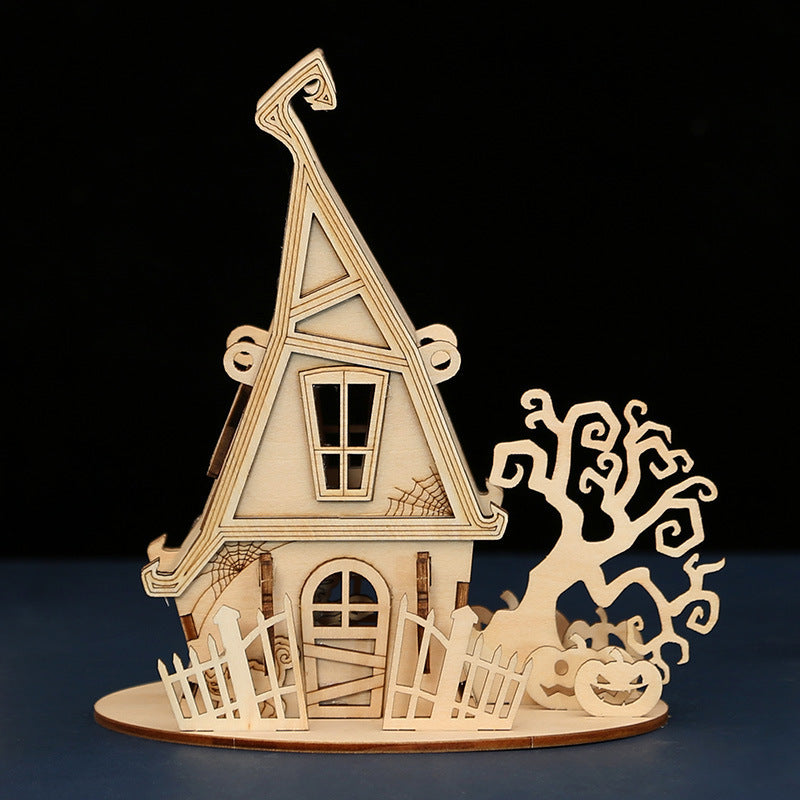 Spooky Halloween Houses 3D Wooden Jigsaw Puzzle