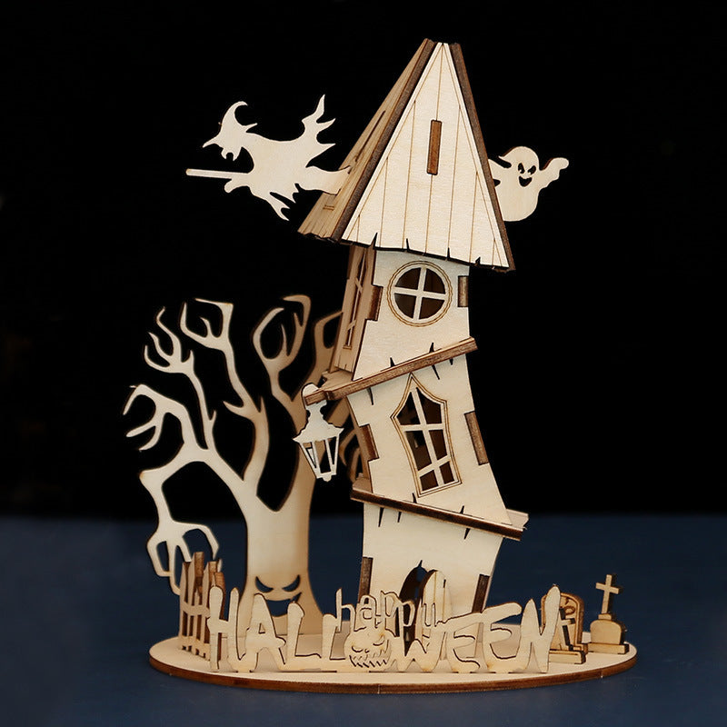 Spooky Halloween Houses 3D Wooden Jigsaw Puzzle
