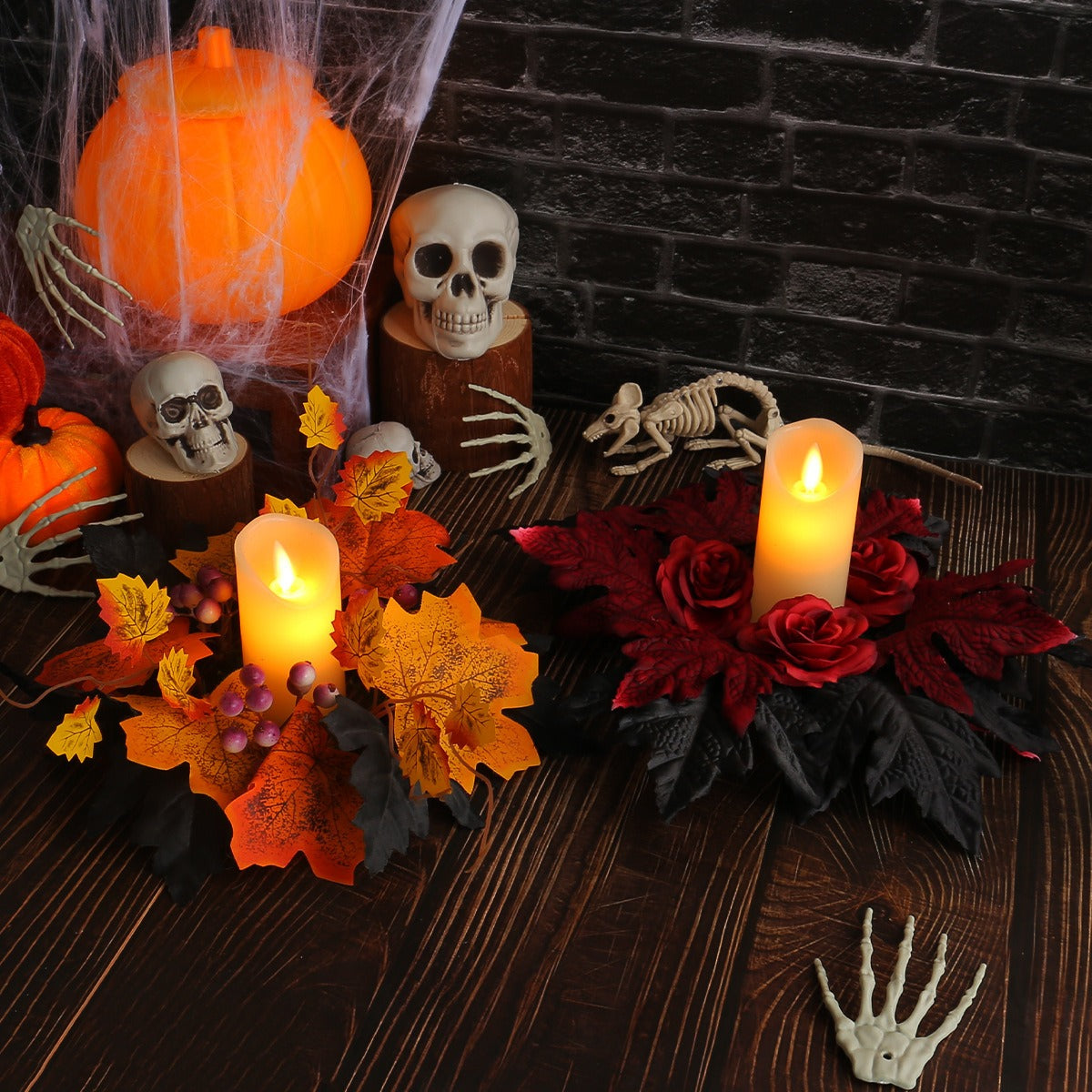 Halloween Candle Wreath