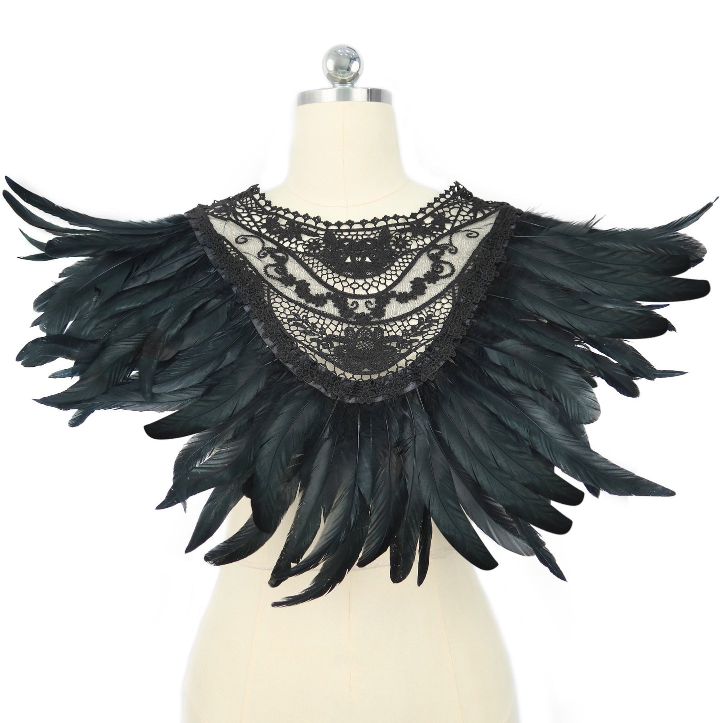 Black Feathered Shawl