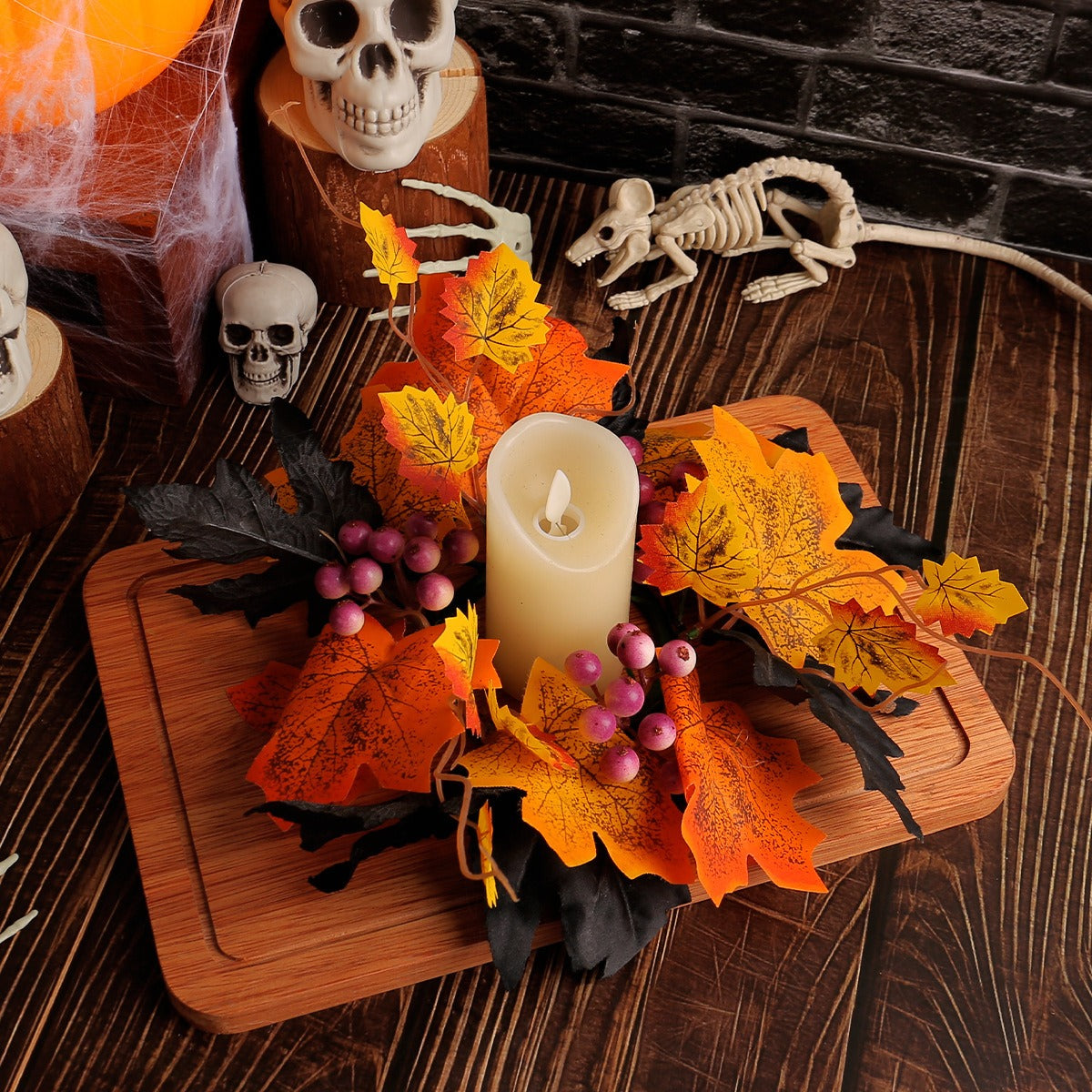 Halloween Candle Wreath