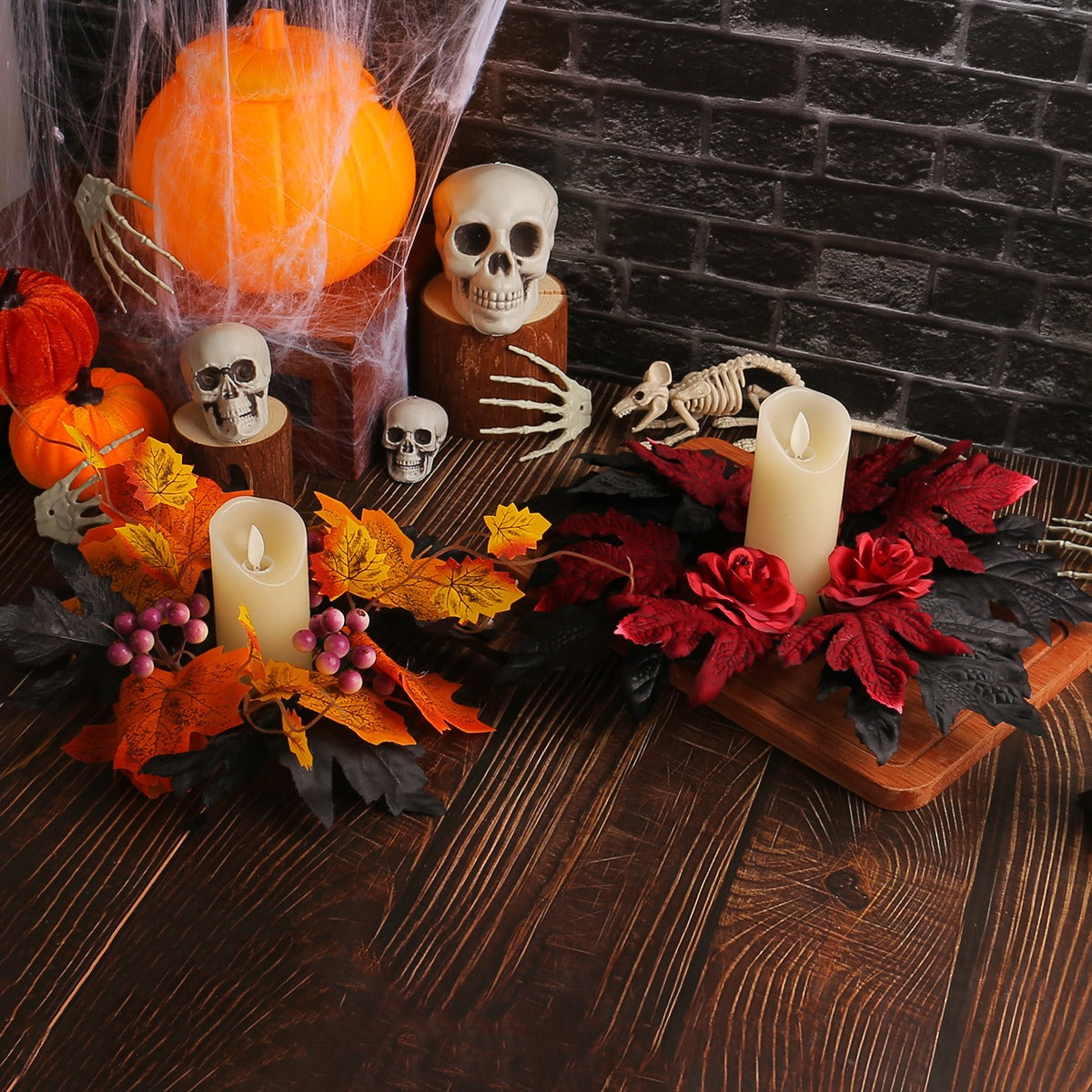 Halloween Candle Wreath