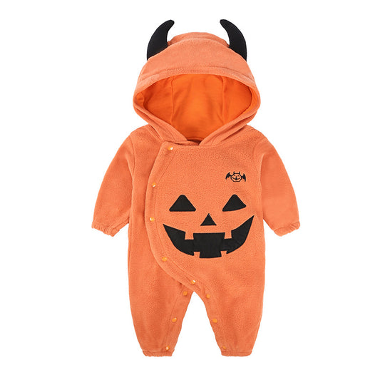 Baby Halloween Pumpkin Hooded Onesie