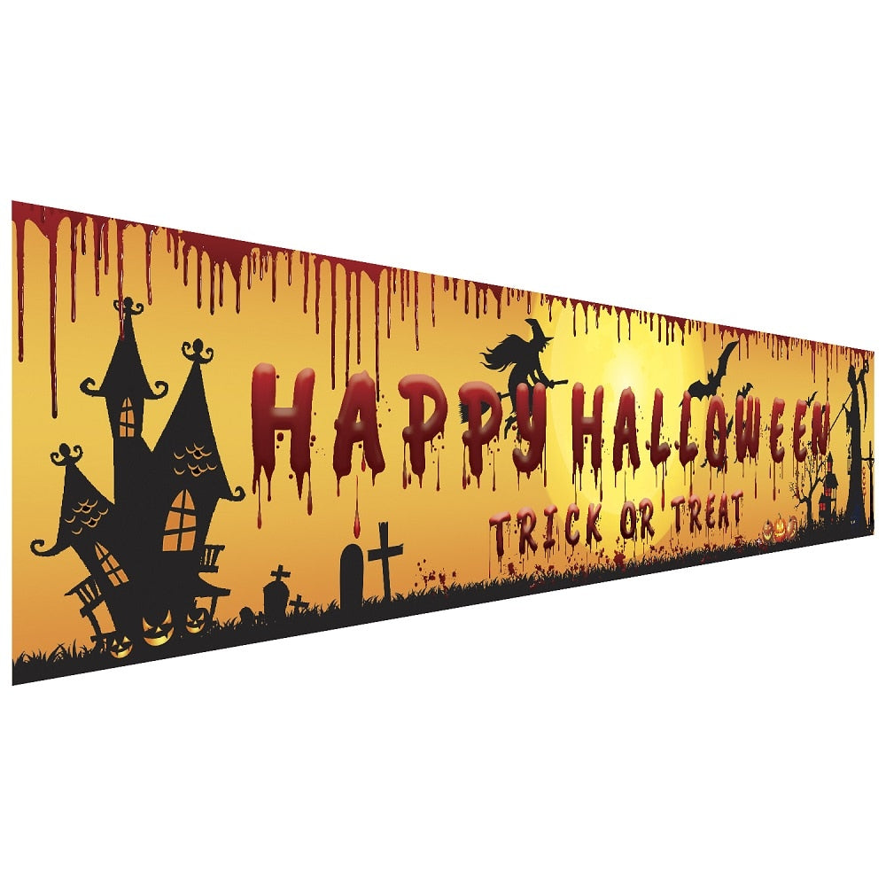 Happy Halloween Backdrop Banner