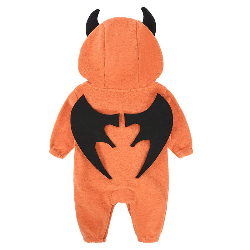 Baby Halloween Pumpkin Hooded Onesie