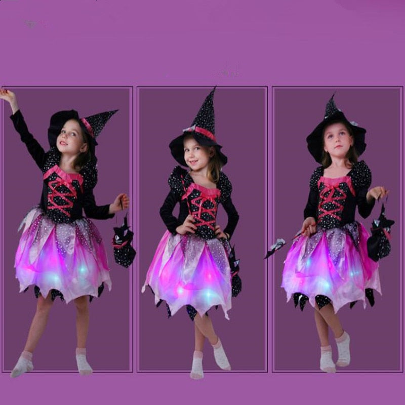 LED Glow Light Witch Costume