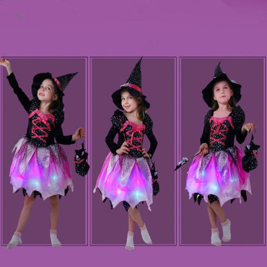 LED Glow Light Witch Costume