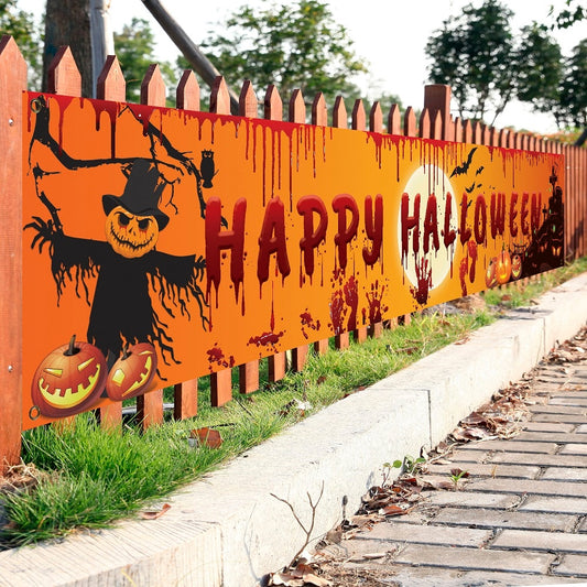Happy Halloween Backdrop Banner