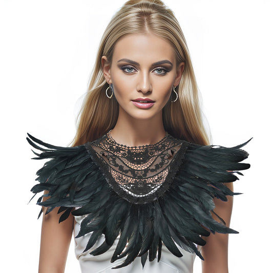 Black Feathered Shawl